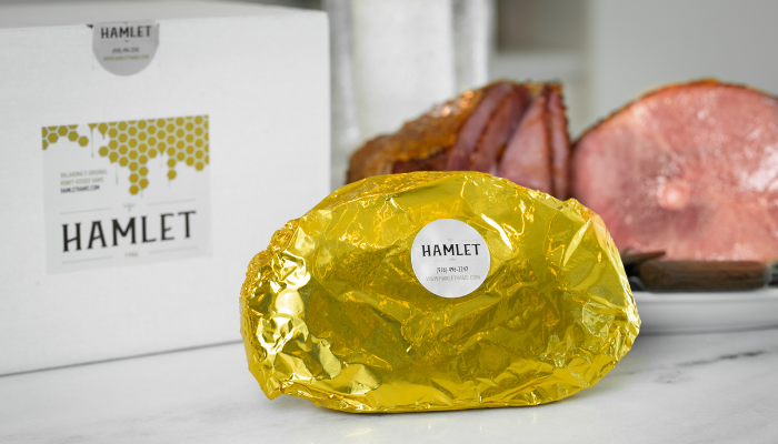 Ham in foil